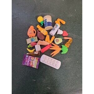 Barbie Groceries mixed lot‎ Kitchen littles eggs paper towels etc...